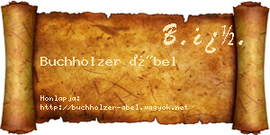 Buchholzer Ábel névjegykártya